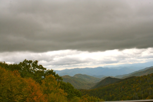 They call them The Great Smokies because there are always clouds due to the density of plant life which is constantly releasing moisture into the air